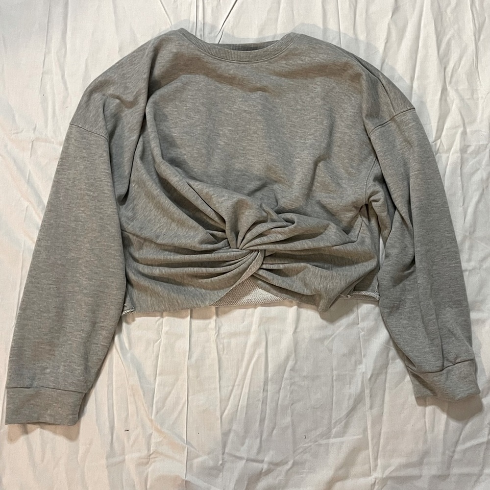 Womens large grey crew neck sweater